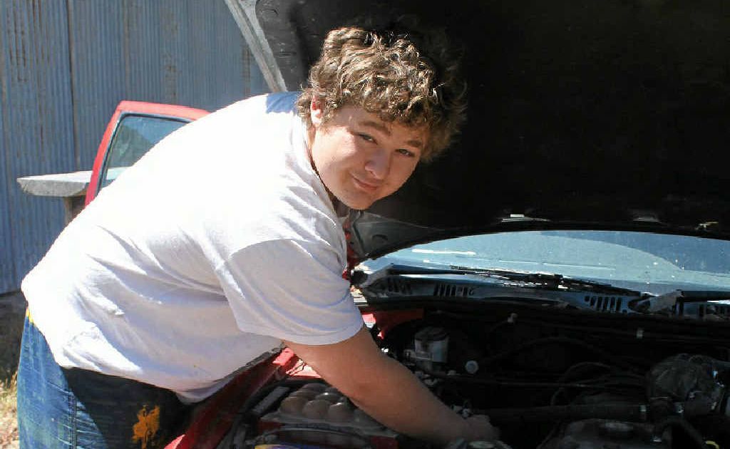 The Car Shed assistant co-ordinator Shea Fenton is learning on the job as he works to rebuild an old Ford Falcon. The Car Shed assistant co-ordinator Shea Fenton is learning on the job as he works to rebuild an old Ford Falcon.